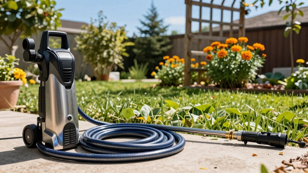 appropriate garden hose length for pressure washer