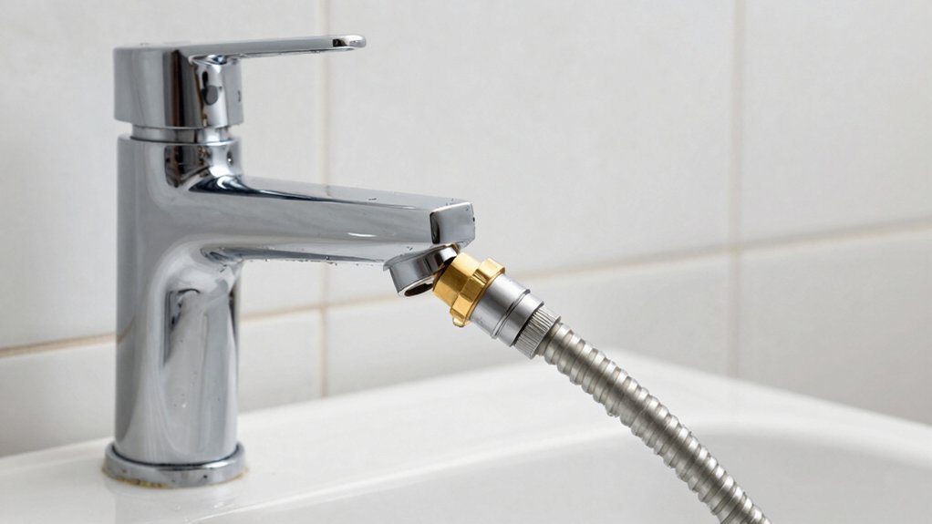 bathroom faucet garden hose connection feasibility