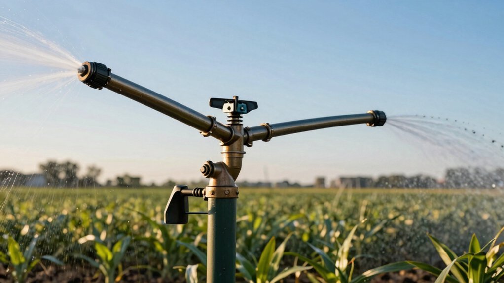 big farm sprinklers pivot systematically