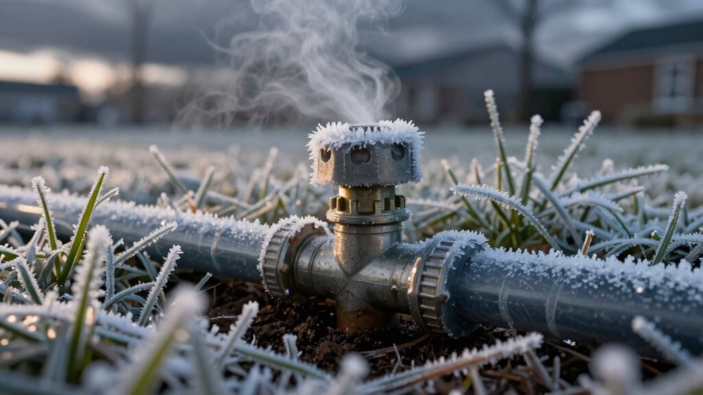 cold weather damages sprinkler systems