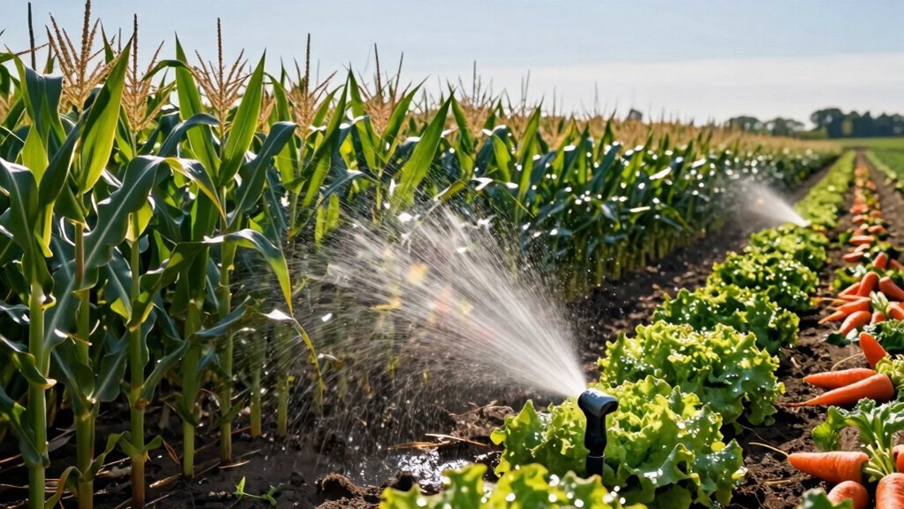 crops benefitting most sprinkler irrigation
