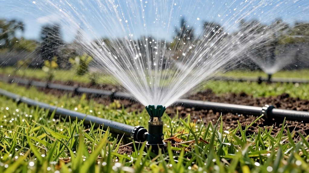efficient watering through sprinkler irrigation