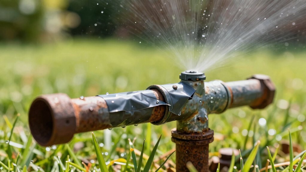 flex seal for sprinkler pipe repair