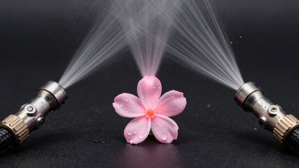 flower shaped spray nozzle selection