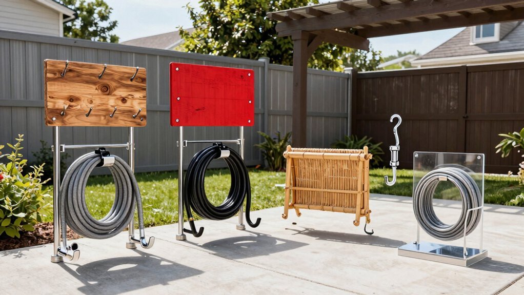 garden hose hangers organize tidy yards