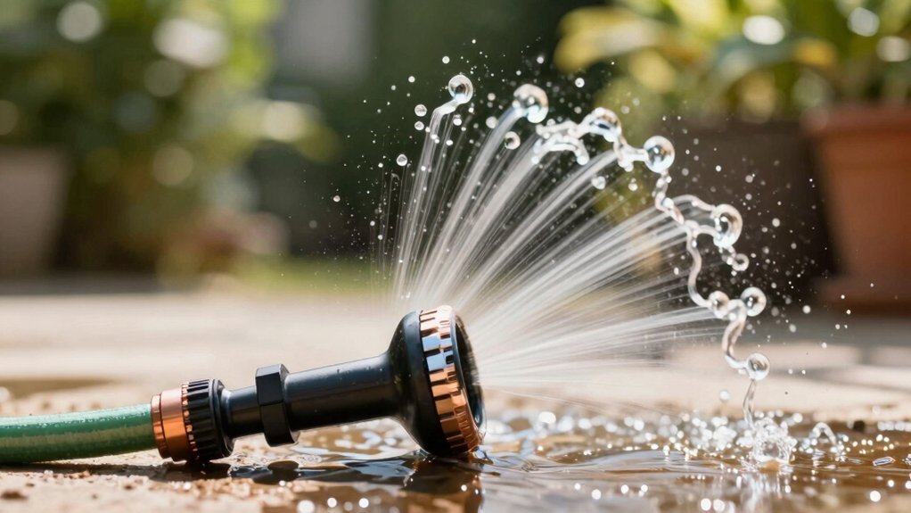 garden hose nozzles create artful water