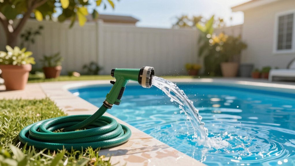 garden hose pool filling duration