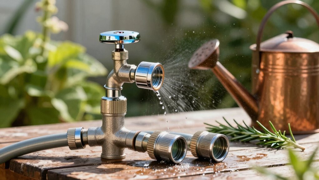 garden hose splitters double water