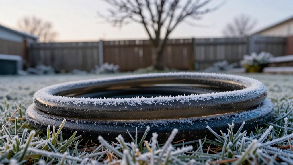 garden hoses freeze during winter