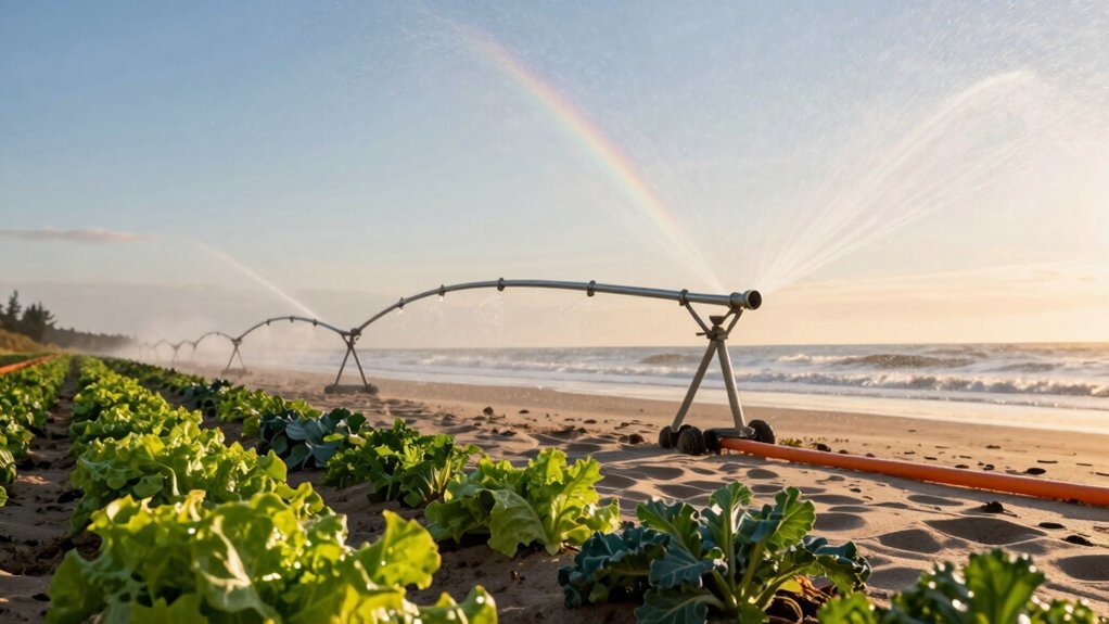 irrigating coastal agricultural land efficiently