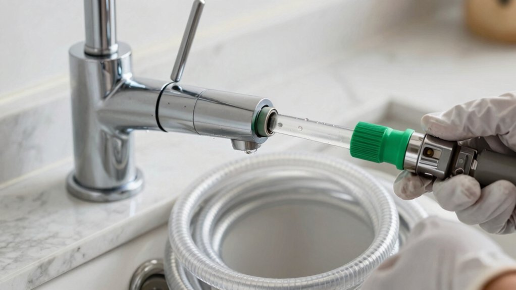 kitchen faucet hose connection instructions