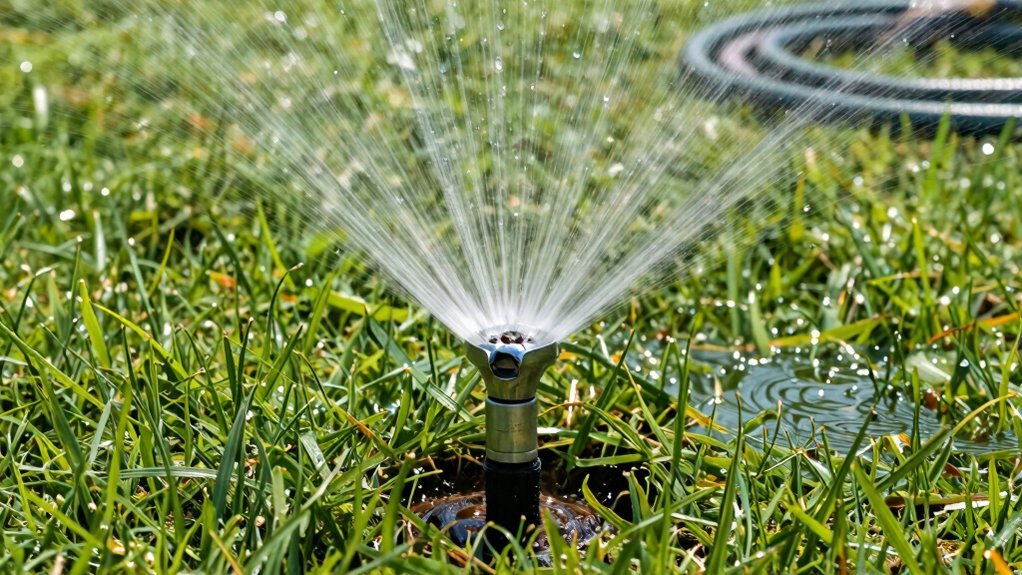 lawn sprinklers distribute water efficiently