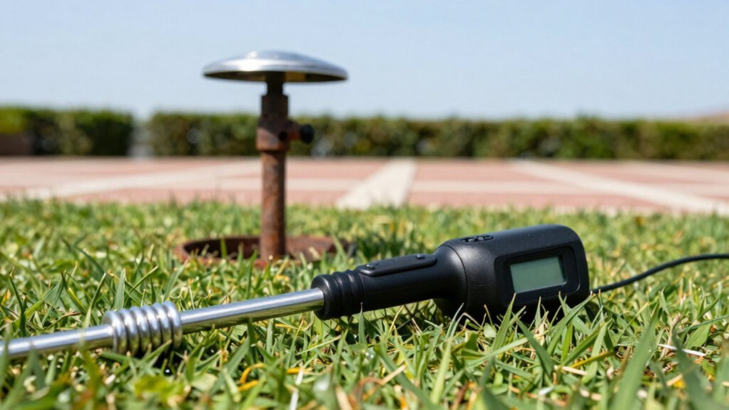 locating sprinkler heads using metal