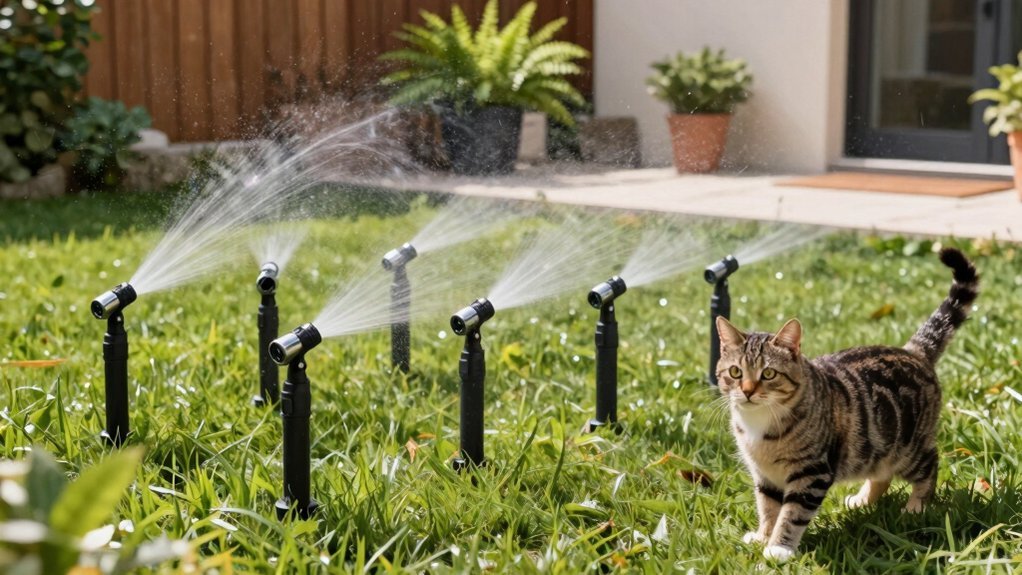motion activated cat deterring sprinklers
