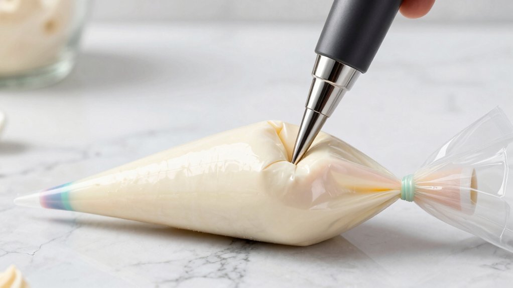 nozzle inside piping bag
