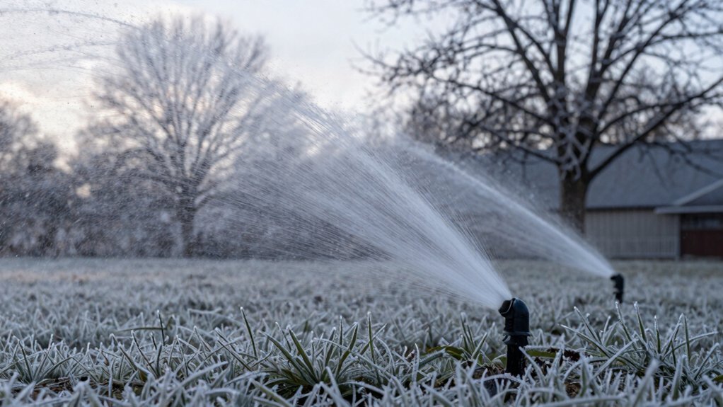 sprinkler freezing temperature concern