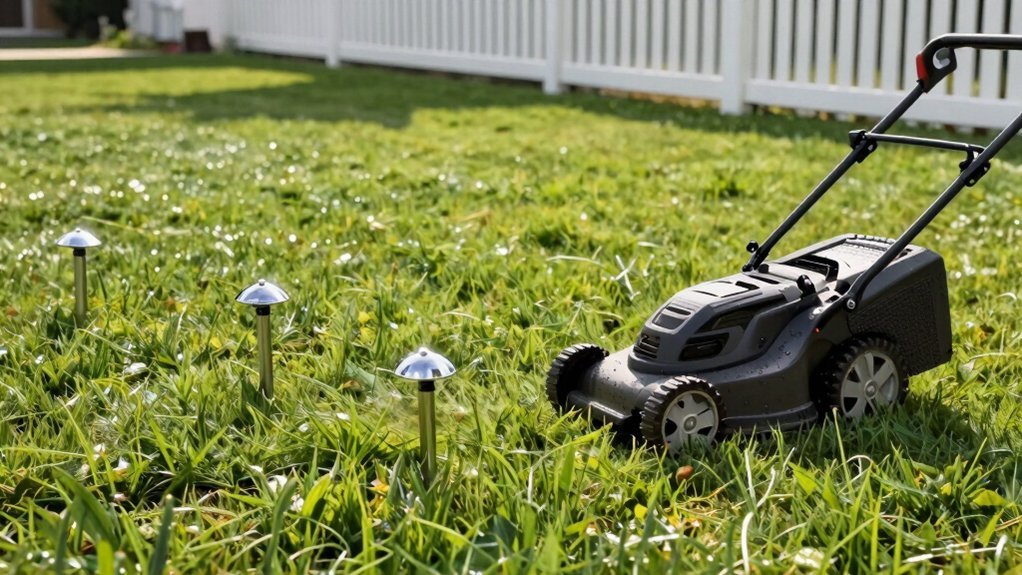 sprinkler heads mowing safety guide