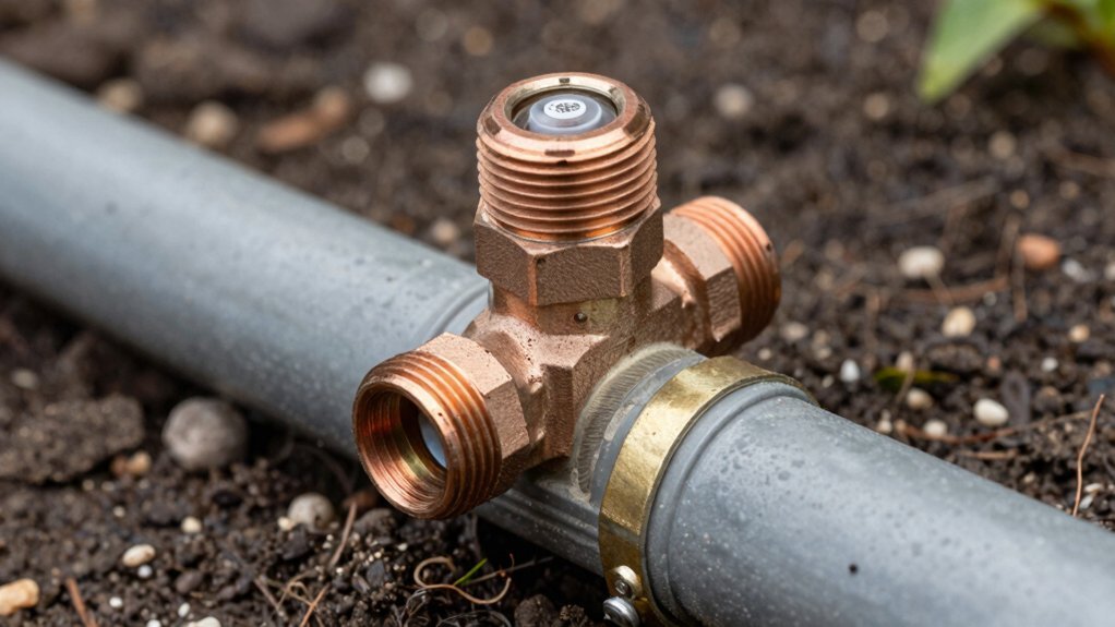 sprinkler system backflow preventer location