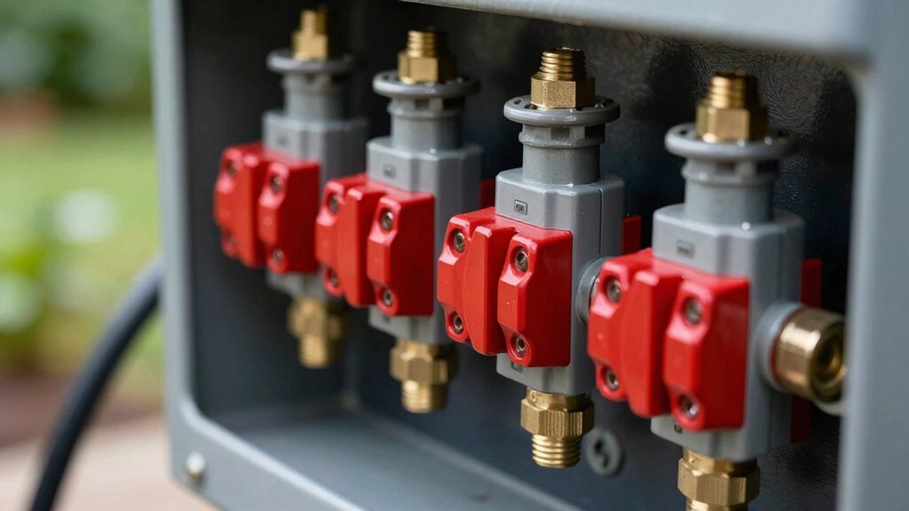 sprinkler zones utilize solenoid operation