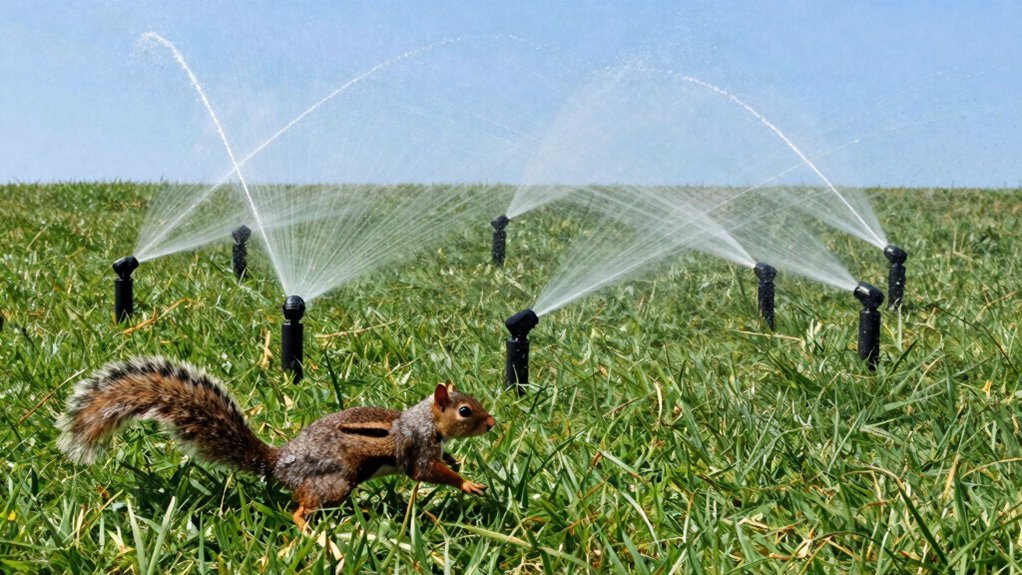 squirrel deterring motion activated lawn sprinklers