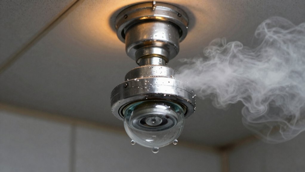 steam triggering fire sprinklers