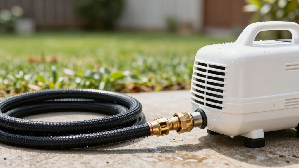 sump pump garden hose connection guide