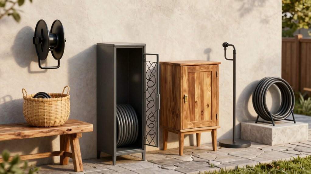 tidy yard organized hose storage