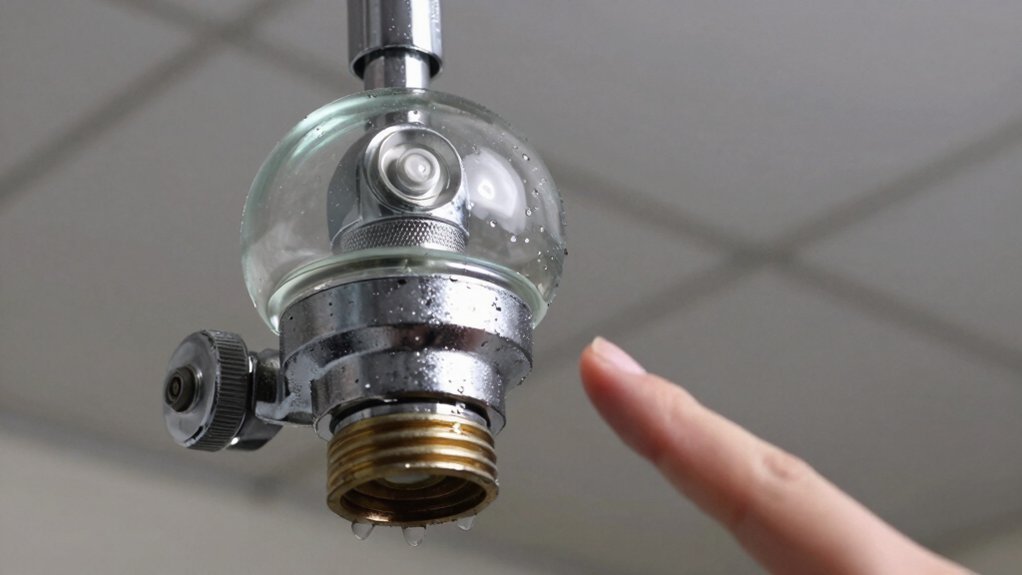 touching fire sprinkler triggers activation