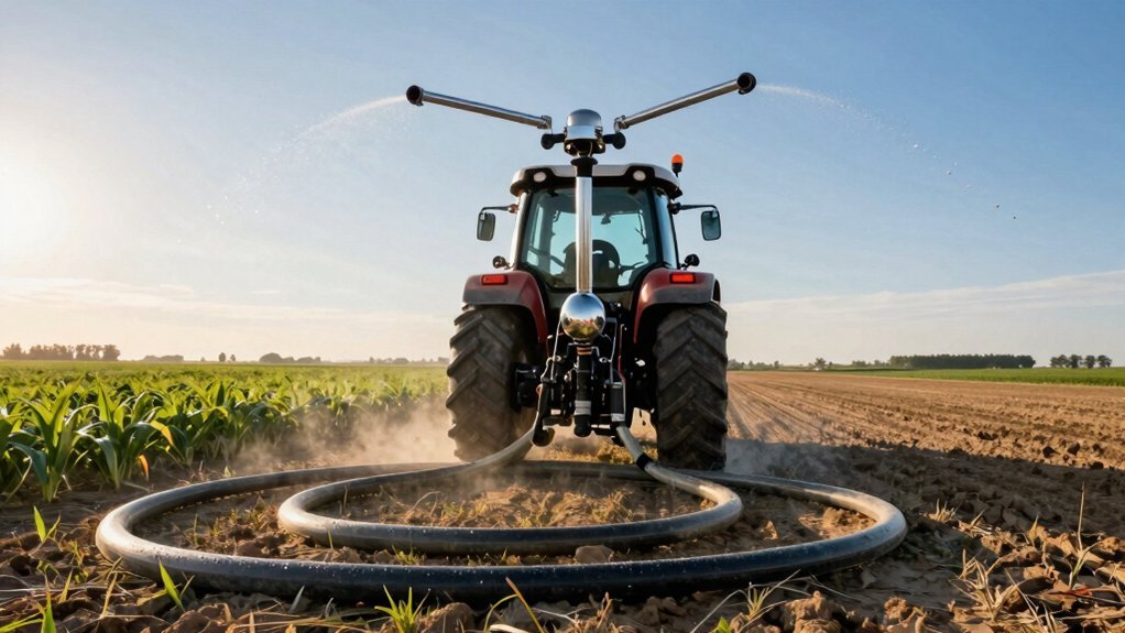 tractor sprinkler hose capacity query