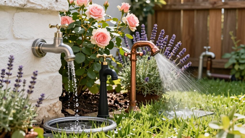yard thriving garden hose faucets